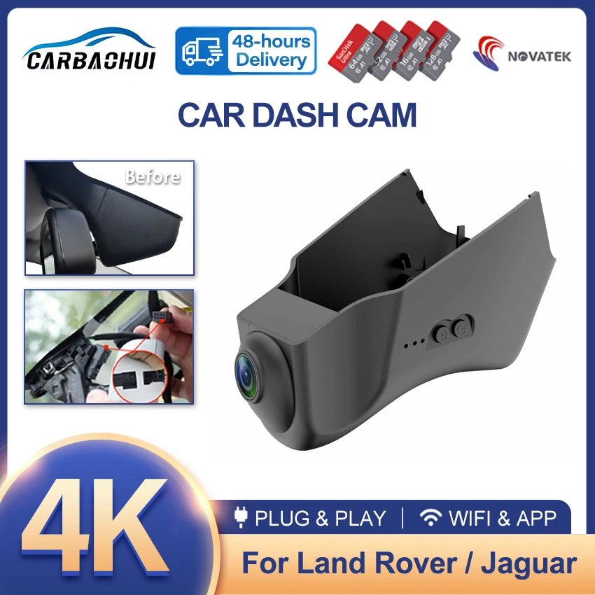 

Plug and Play Dash Cam for Land Rover Range Rover,Evoque 2010-2017,for Jaguar F-TYPE 2012-2015 Car DVR 4K Camera Video recorder