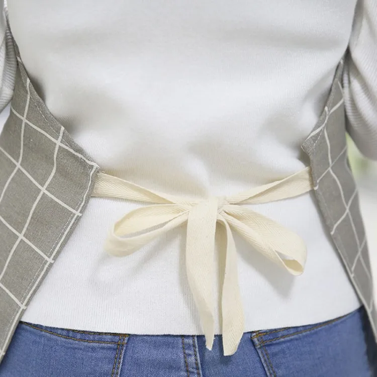 مريلة مقاومة للماء للزيت بدون أكمام مربعات للمطبخ والطبخ، مريلة خصر للبالغين، تصميم كوري بسيط #3