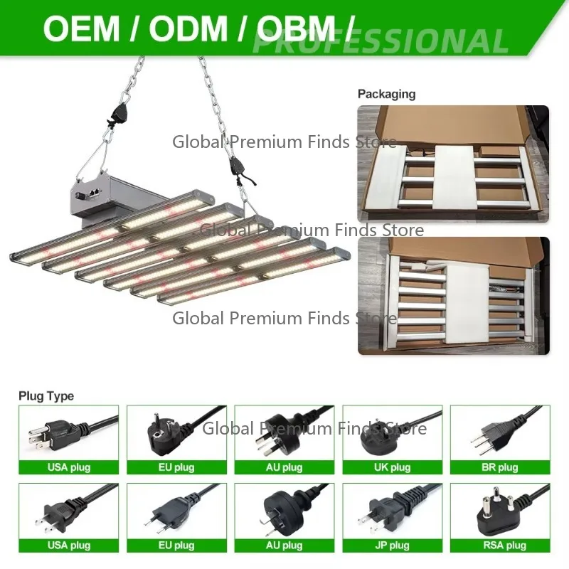 320W LED Grow Light Kit LM301B/LM301H Full Spectrum UV IR High PPF IP65 Aluminum Body Blue White Emitting Bloom