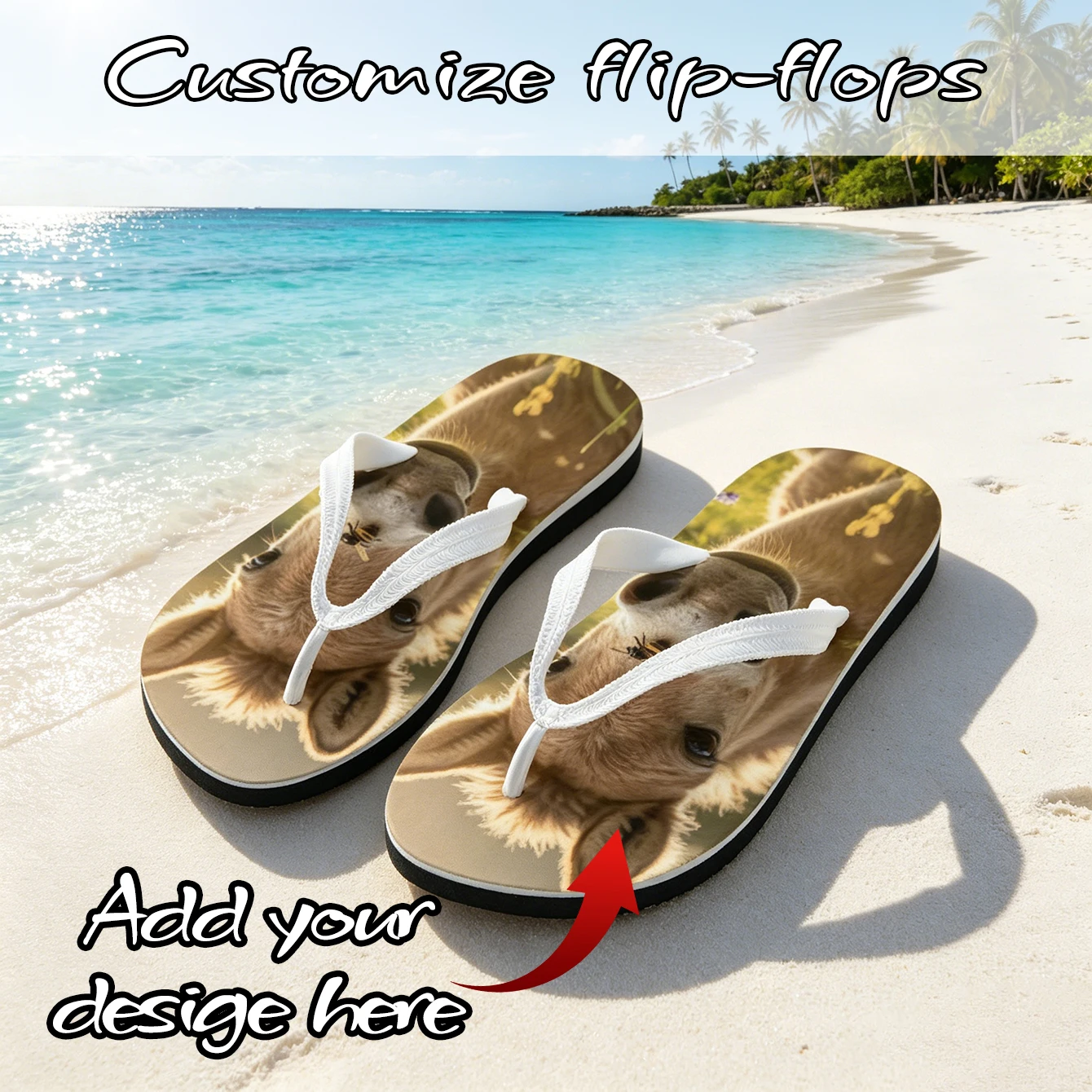 Customized Fun Men's and Women's Flip Flops Gifts  TEXT Flip Flops Gifts Brides Wedding Gifts