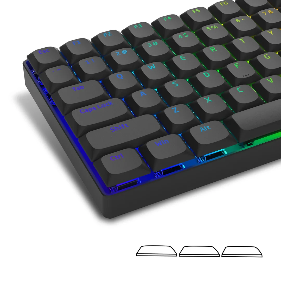 

Low shaft height PBT material light-transmitting engraving office e-sports with column keycaps