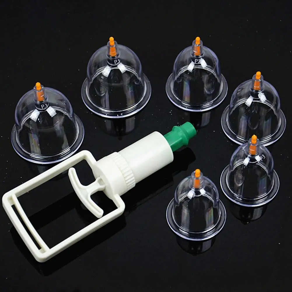 

Chinese Traditional Physiotherapy Vacuum Cupping jars Apparatus Cupping Therapy Set Professional Back Massager Suction Cups