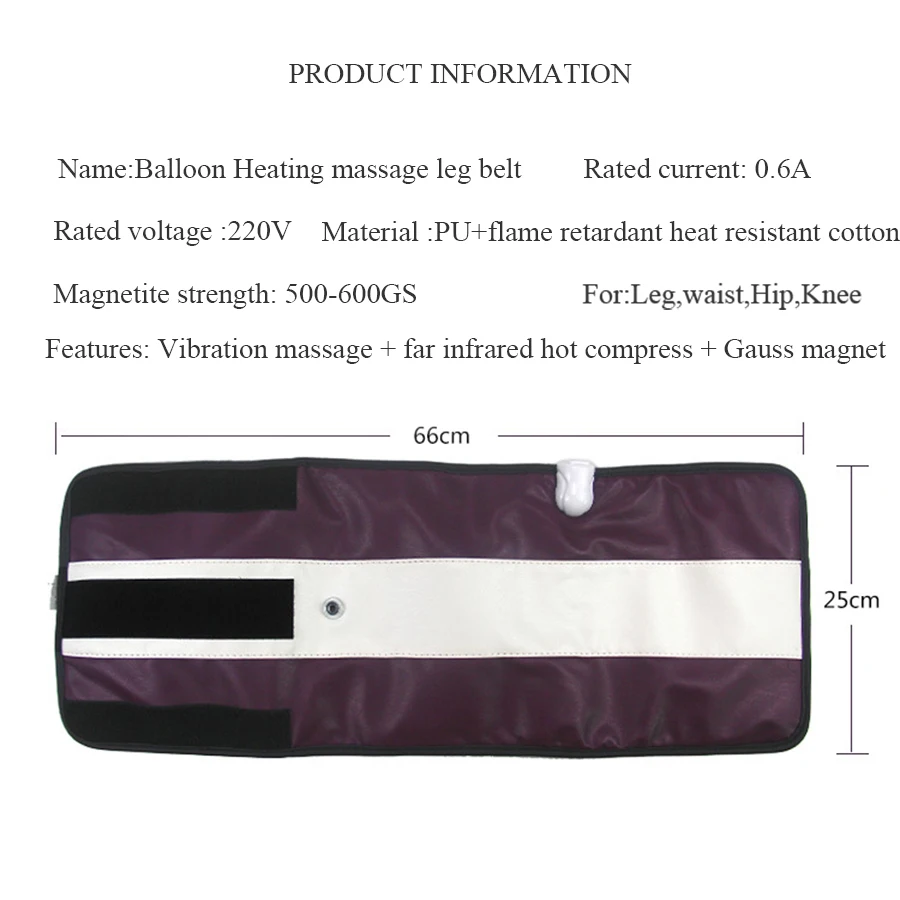 جهاز تدليك الساق الكهربائي بالأشعة تحت الحمراء يعمل بالهواء المضغوط، جهاز تدليك التخسيس بالاهتزاز للاسترخاء وتعزيز الدورة الدموية لتخفيف الألم