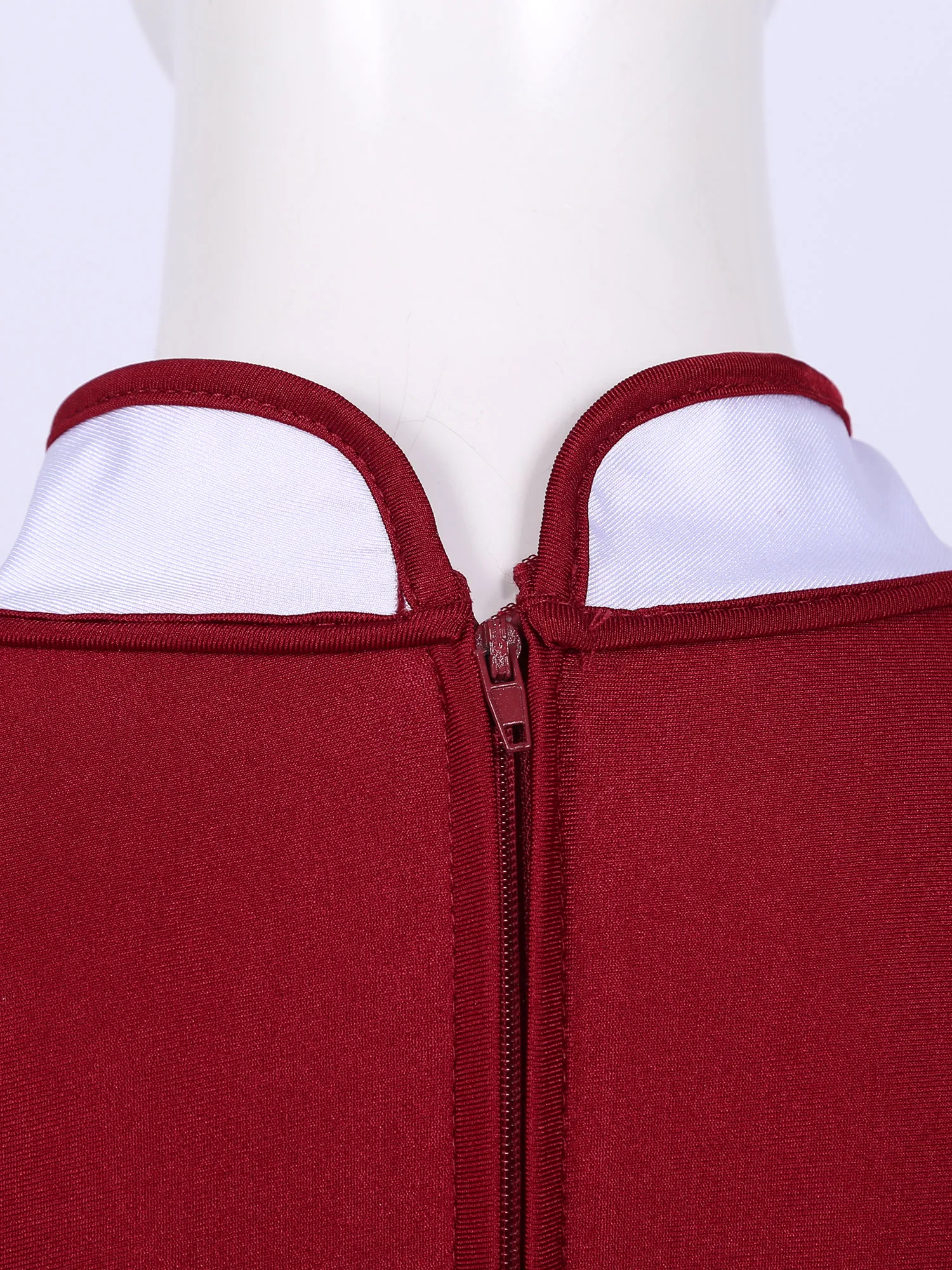 Women Adults Cheerleading Uniform Dance Costume Cheer Cosplay Outfit Stand Collar Sleeveless Crop Top with Mini Pleated Skirt
