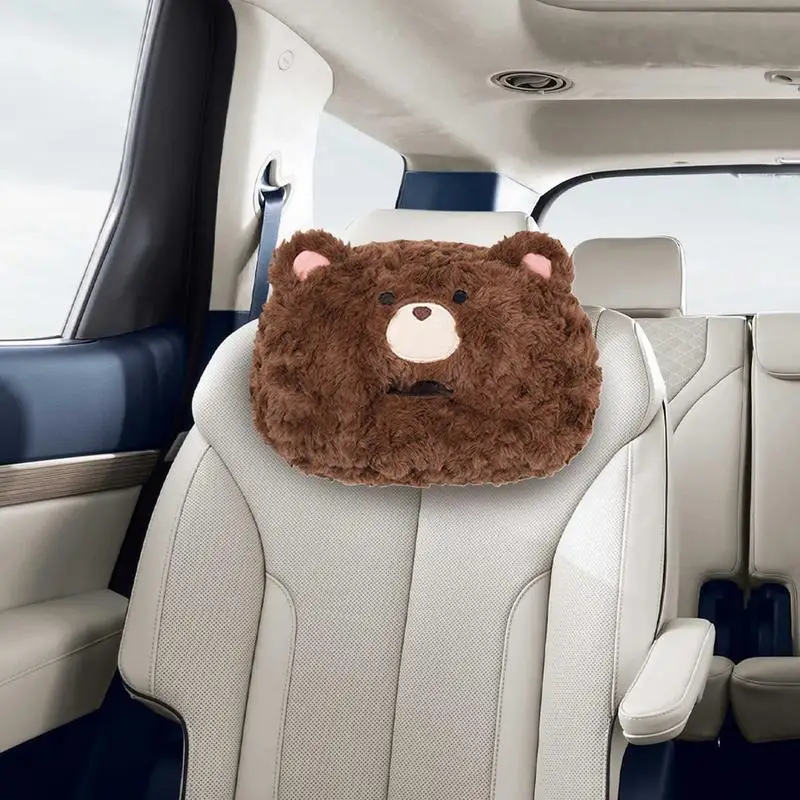 Plush Car Tissue Holder Soft Plush Animal Tissue Holder Pouch Soft Car Tissue Box Cover Organizer For Car Home Decoration