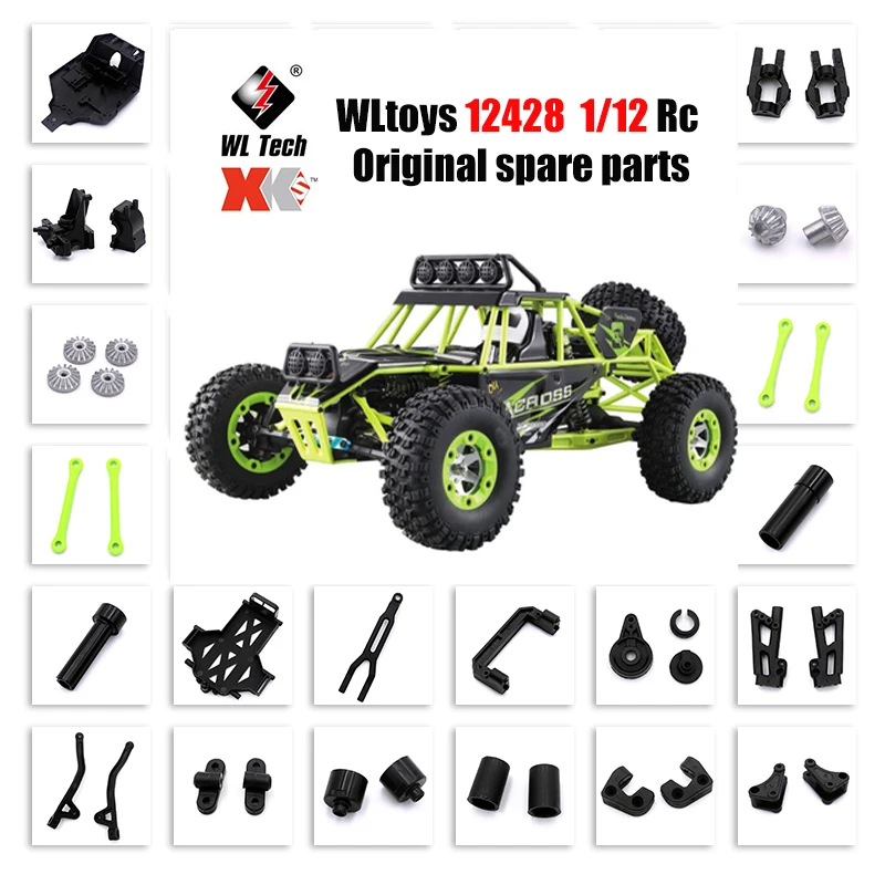 

12428 Original Parts 0001-0050 Wltoys 12427 12423 RC Car Spare Parts Rear Axle/arm/wavefront Box/gear/connecting /Suspension