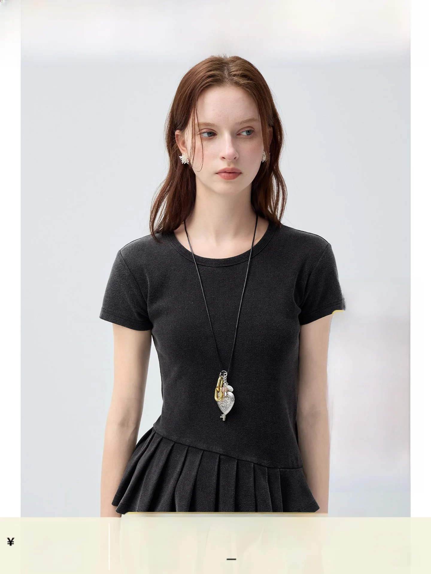 

Женская футболка больших размеров с круглым вырезом и коротким рукавом, эластичная, трикотажная, летняя, модная, универсальная, в корейском стиле, для повседневной носки