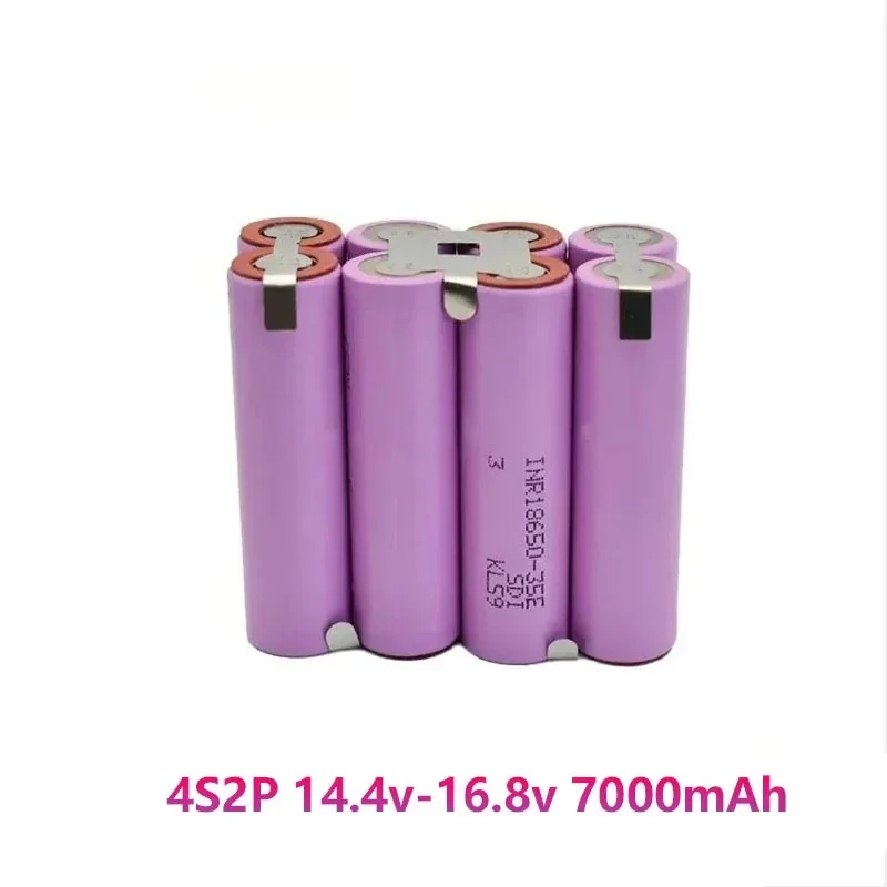 3S1P 3S2P 4S2P 4S1P 5S1P 5S2P 6S1P 8.4V 3.7V 10.8V 18V Battery 16.8V INR18650 35E 3500mAh Suitable for 18V Screwdriver Battery