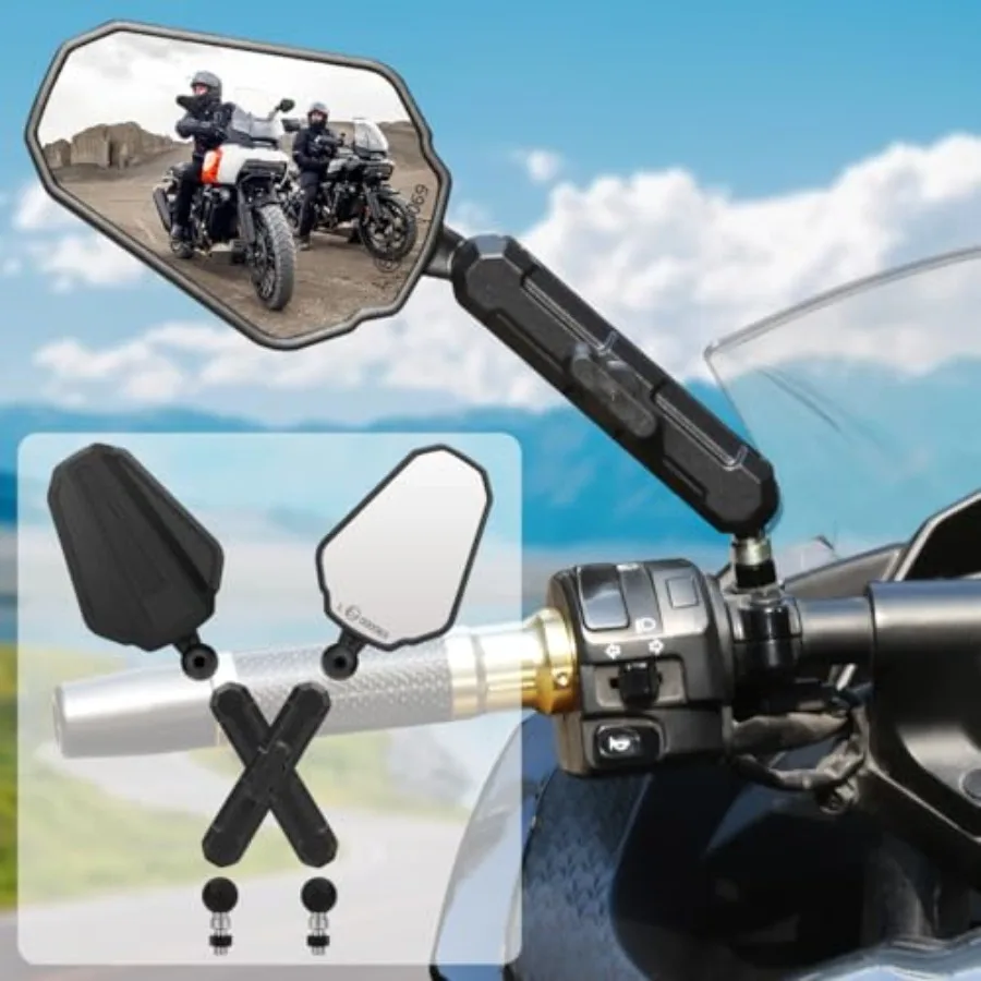 

Зеркала для мотоциклов Adventure Bike, совместимые с креплениями RAM B и рулем 7/8 дюйма (M10, M8), подходят для KTM 1290 Super Adventure