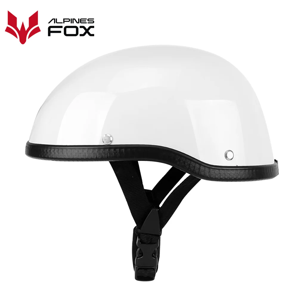 Retro motorfiets halve helm ABS + katoenen plastic dop zomer half gezicht unisex helm motorrijder universeel DOT gecertificeerd - afbeelding 1