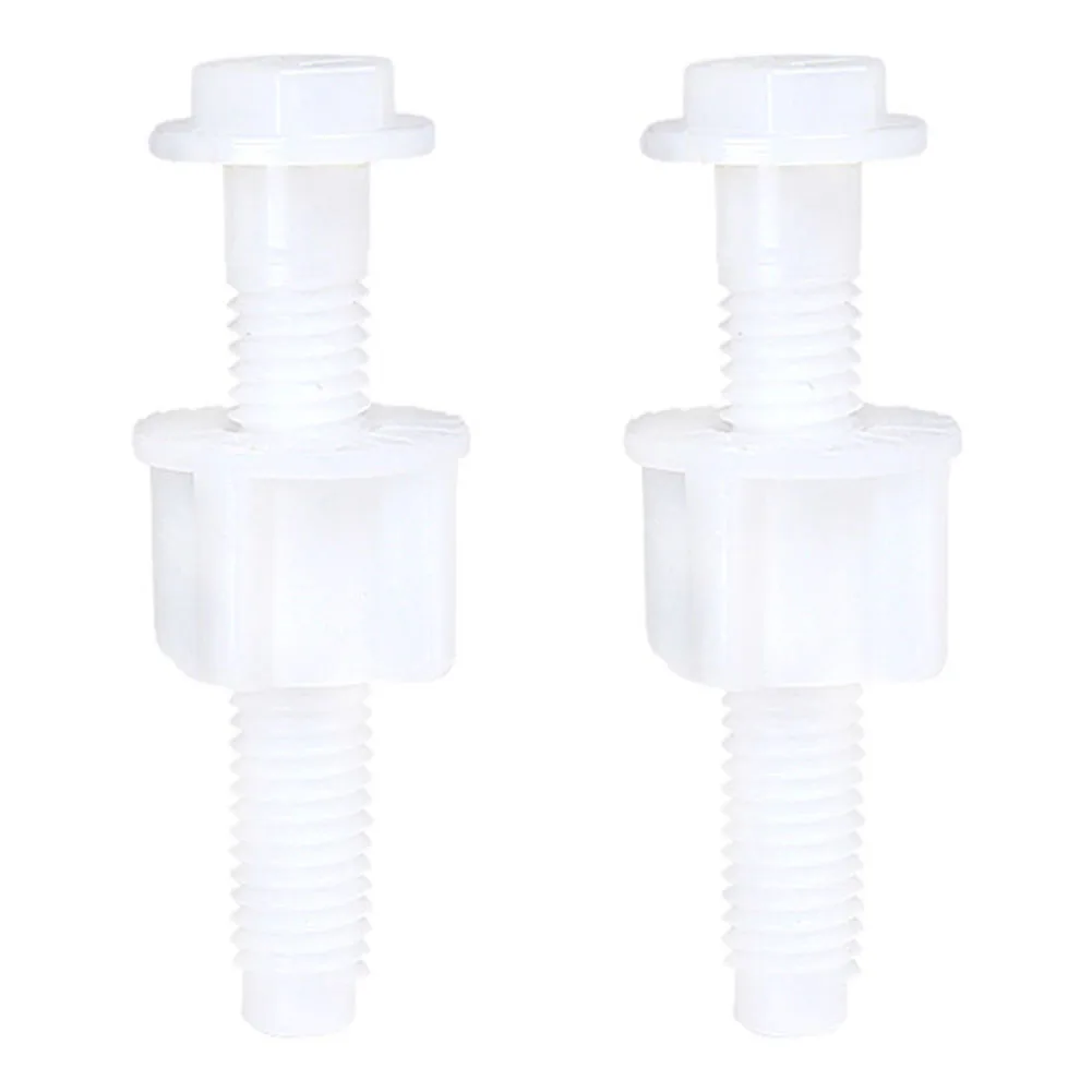 

2 Pcs Hinge Bolts Screw Toilet Hinge Bolts Bathroom Items Bathroom Toilet Repair Easy Installation Good Strength Plastic