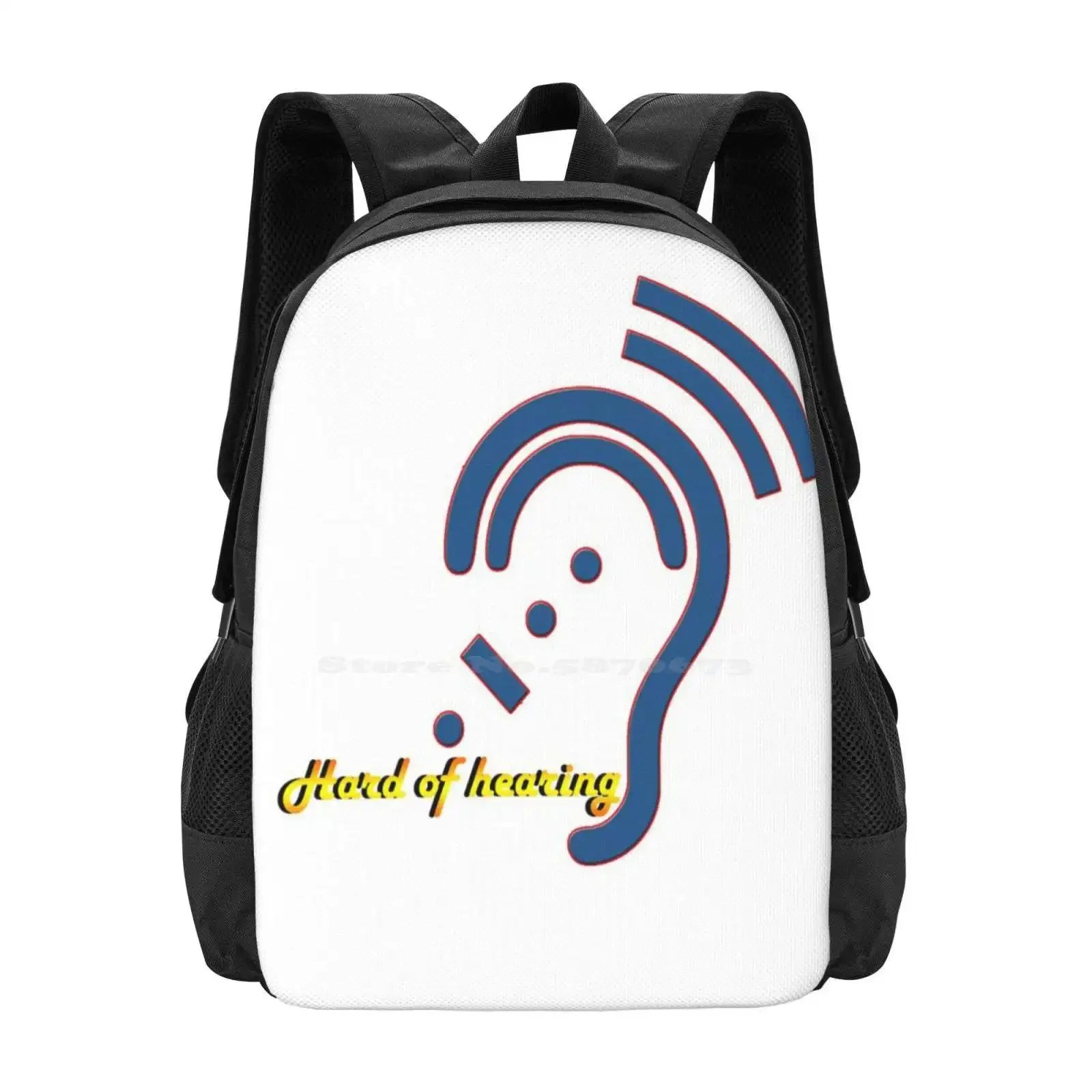 

Hard Of Hearing-Hearing Impaired Hot Sale Schoolbag Backpack Fashion Bags Hard Of Hearing Asl American Sign Language Deaf