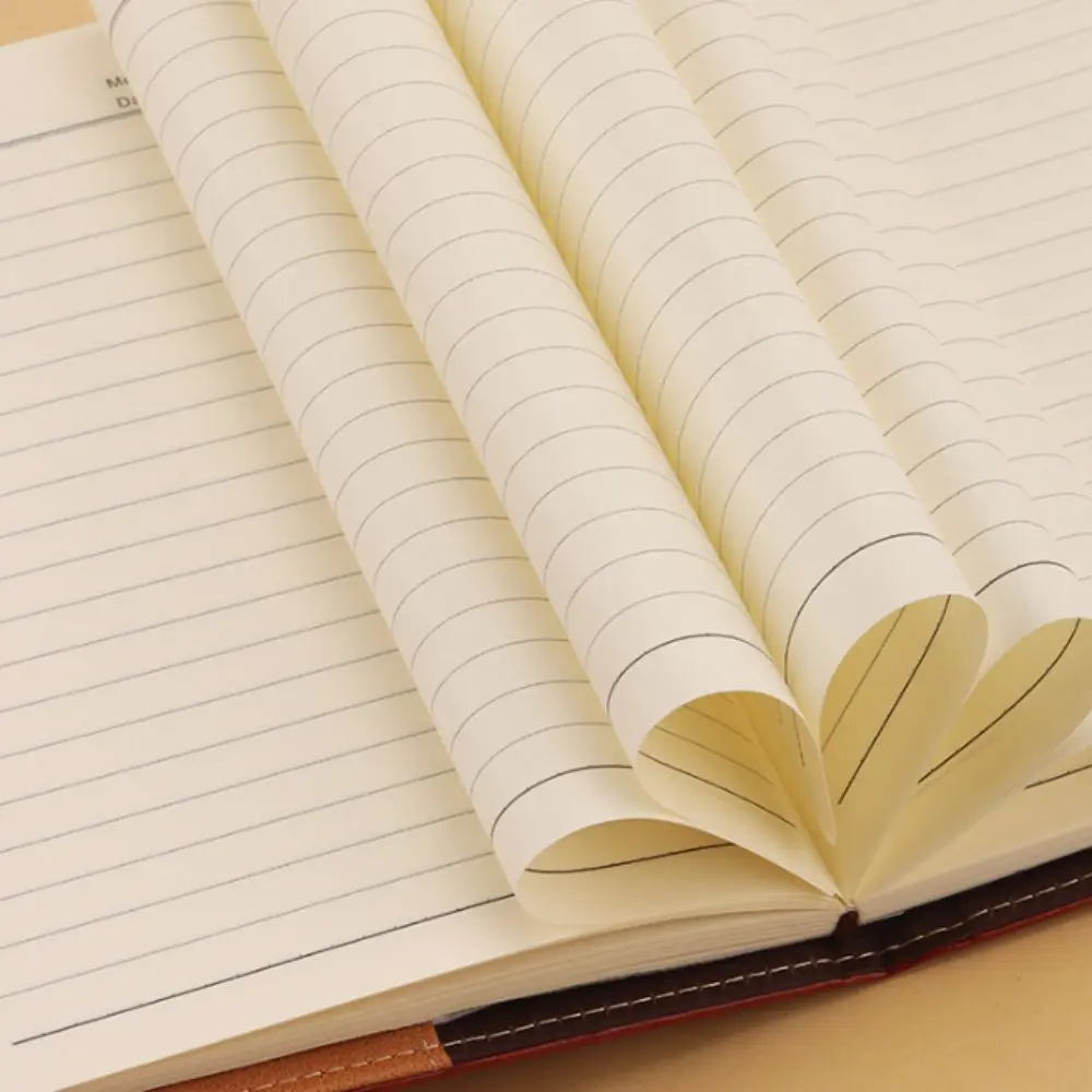 A5 100Sheets Journal Notebook With Lock Flower Cover PU Leather Personal Notebook Stationery Line Paper