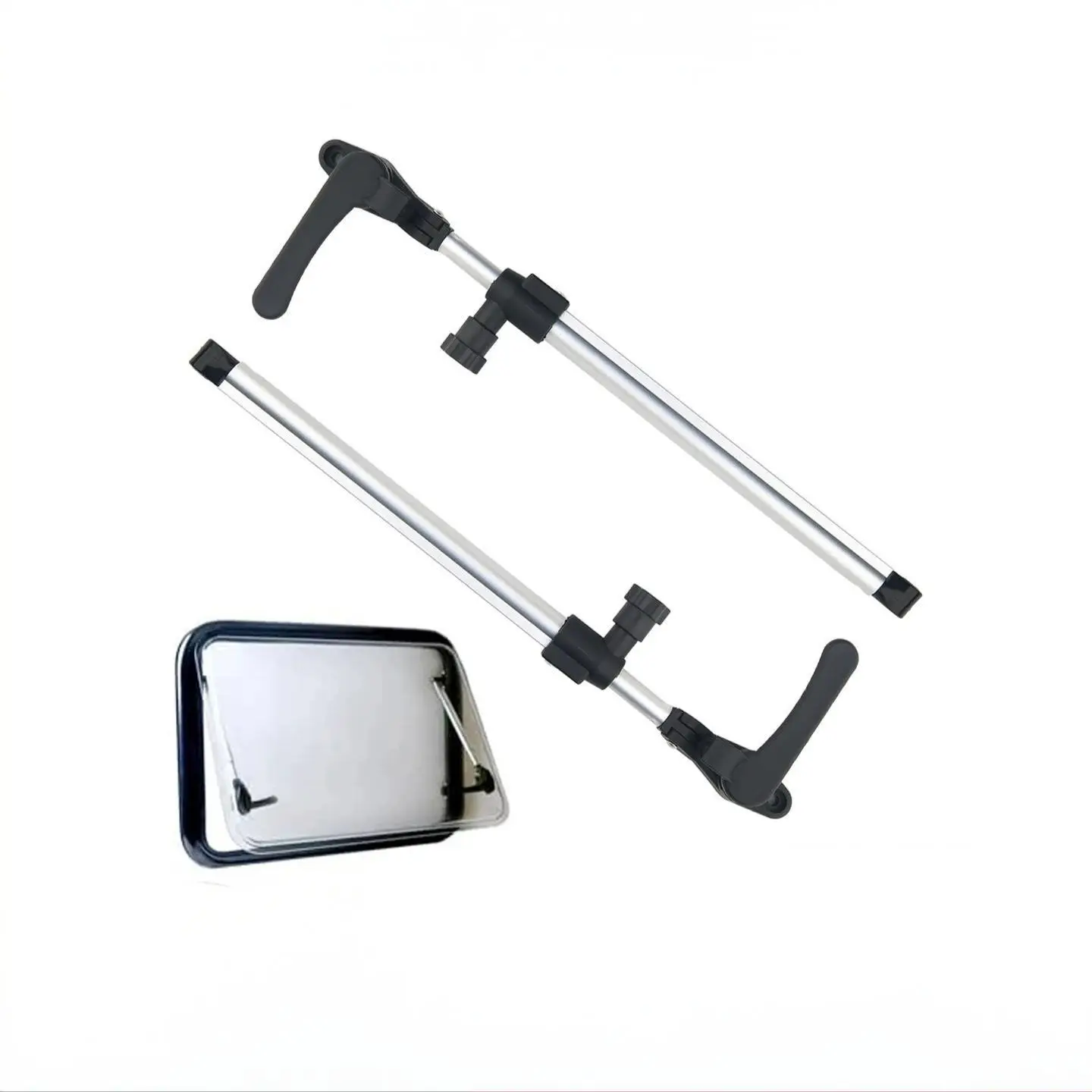 2Pcs RV Window Support Rod 310-435mm Telescopic Window Bracket Aluminum Alloy Rustproof Camper Caravan Motorhome Window Stay