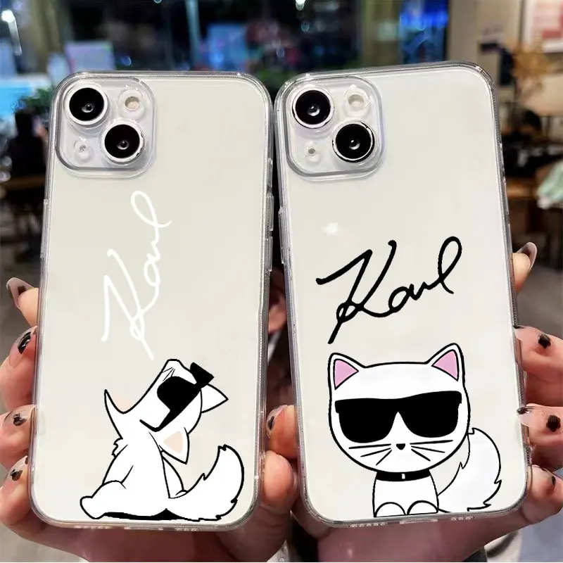 حافظة ناعمة شفافة بتصميم كرتوني لهاتف آيفون XR 13 12 11 Pro Max XS 16e 7 8 SE 15 14 16 Plus 17 Air