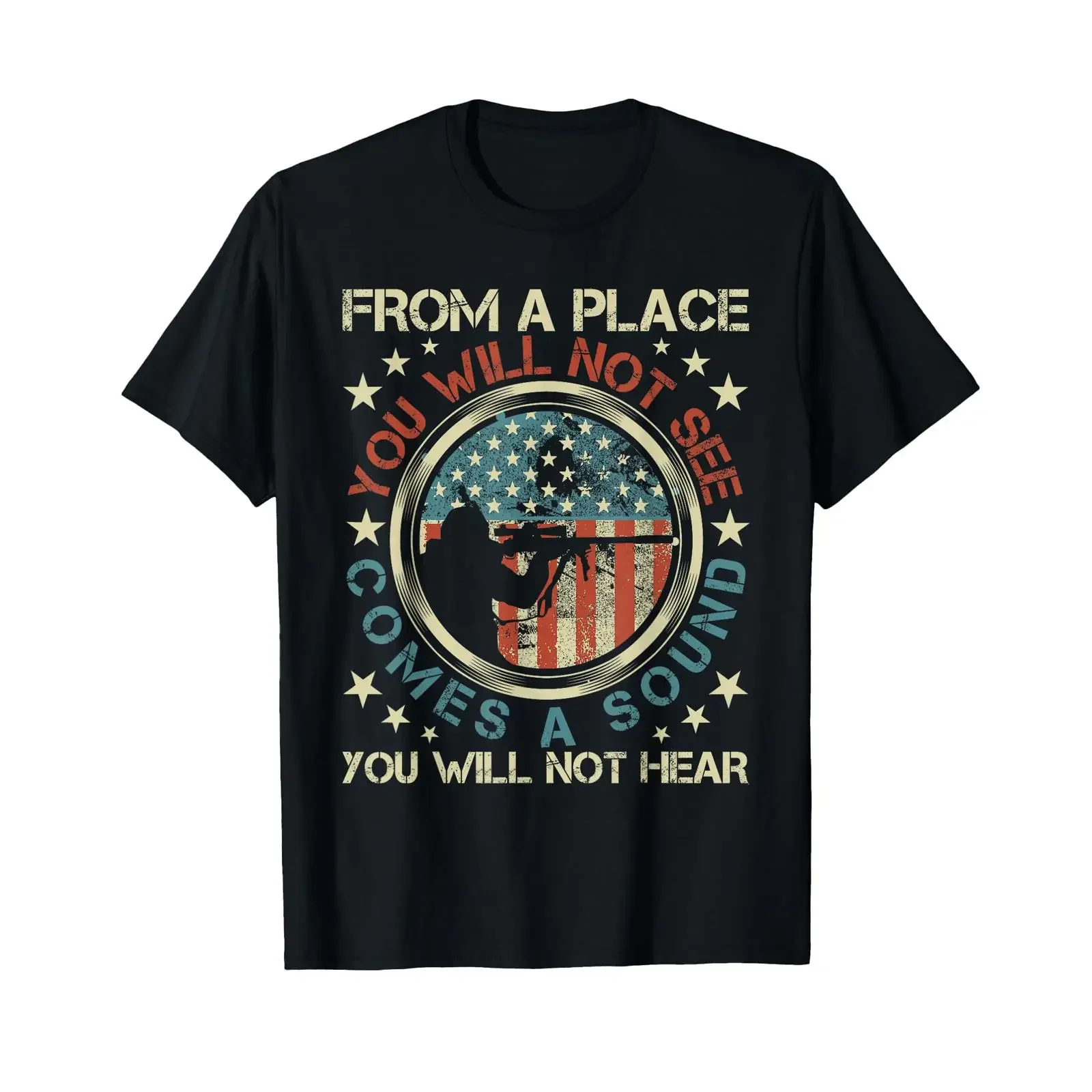 A Sound You Will Not Hear Marksmanship Long Range Shooting T Shirt vintage Washed graphic streetwear Stylish Soft Casual