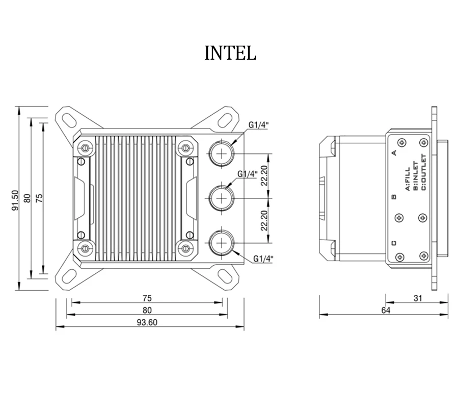 Barrow POM CPU water block pompa serbatoio integrato uso per AMD AM3/INTEL 1700 1200 115X X99 Acqua di Raffreddamento LTPRP-04IS LTPRPA-04S