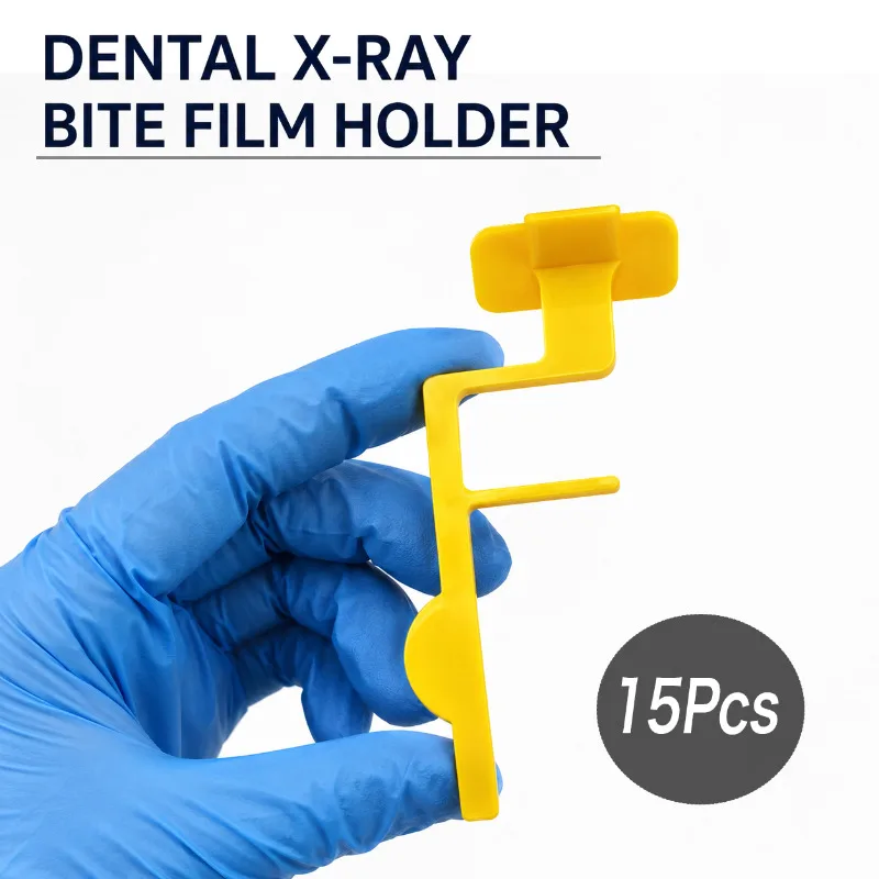 15Pcs Dental X-Ray Film Holder Lab Bitewing Bite Film Holder Oral Cavity Repair Plastic Material Imaging Accessories Supplies