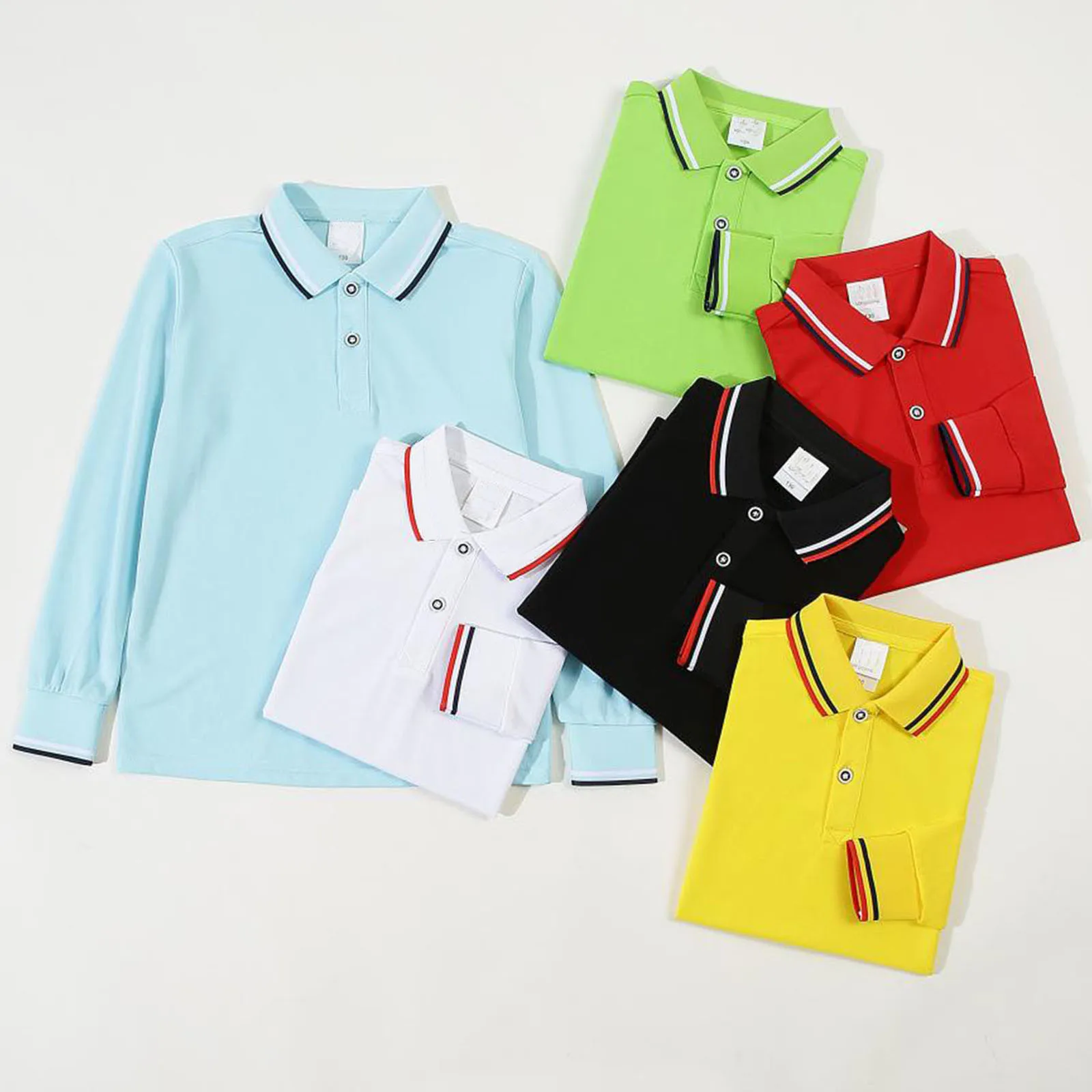 Children T-shirt Long Sleeve POLO Shirts Boys Kids Stripes Tops Baby Boy Sports POLO Teneeger Boys Clothes Indoor Outdoor