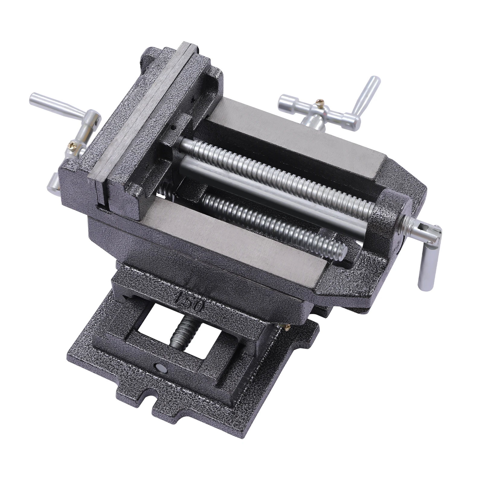 High-Quality Bench Vise with Removable Jaws, Bi-Directional Movement, Strong Steel Clamping, and Easy Installation for Drilling