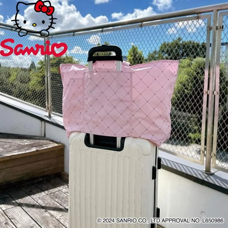  Hello Kitty New Portable Cosmetic Bag Foldable Hand-held Travel Bag Large-capacity Waterproof Travel Storage Luggage Bag