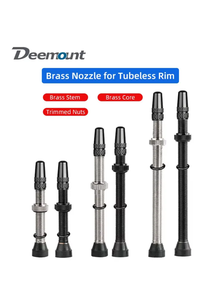 AliExpress DEEMOUNT Deemount 40/60/80mm Presta Nipples Bicycle Tubeless Rim F/V Valves Brass Core Brass Stem Round Base