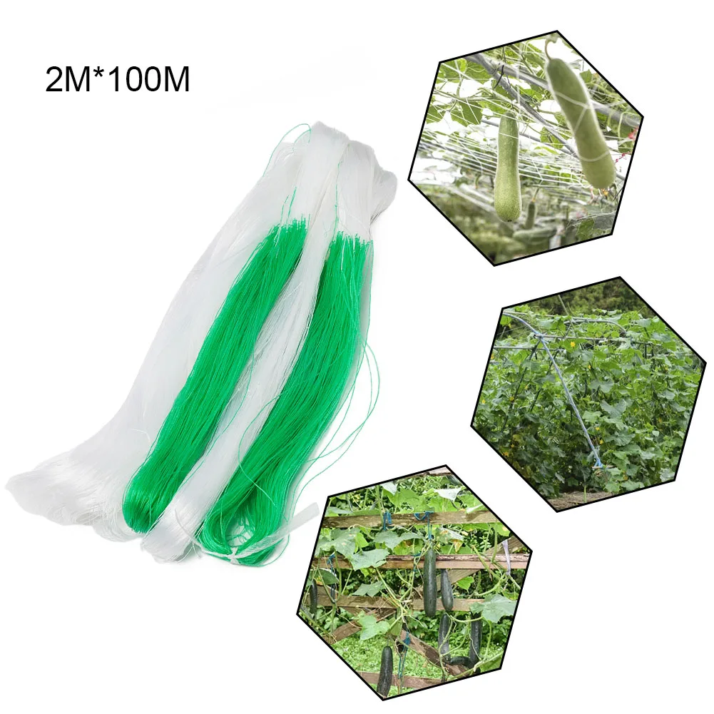 Rede de Suporte para Plantas de 2M x 100M para Pepinos, Feijões, Tomates e Plantas Florais, Rede Anti-Polietileno