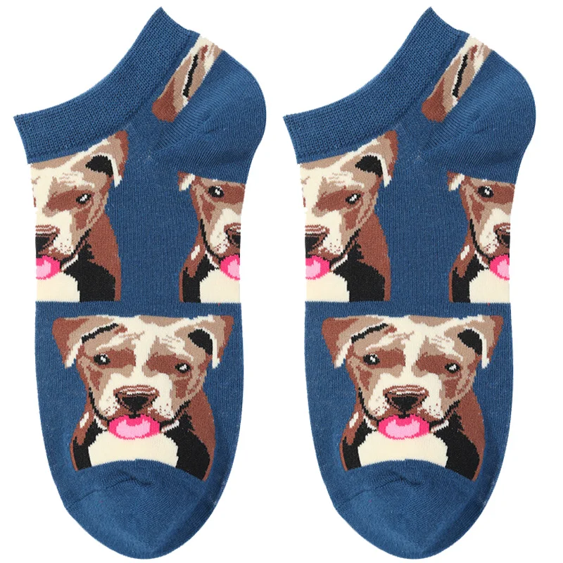 Socks Men New Design Boat Short Summer Abstract Math Geometric Fruits Lattice Colorful Man Socks Cotton