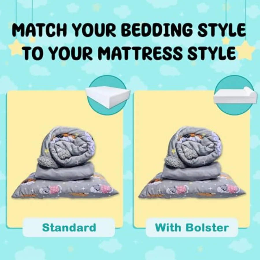 Juego de cama Sweet Dreams - Manta reversible de forro polar de Sherpa suave, almohada de felpa, sábana bajera gris para mayor comodidad - Oeko-Tex 100 Cert