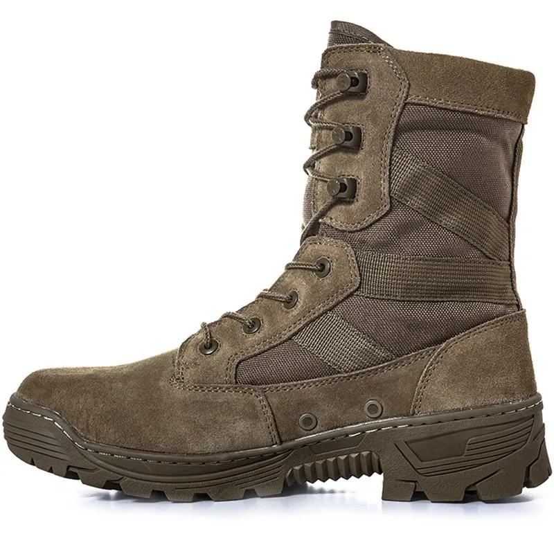 High-quality Male Desert Tactical Boots Outdoor Combat Boots Men Shoes Waterproof Puncture-proof Safety Boots Hiking Shoes