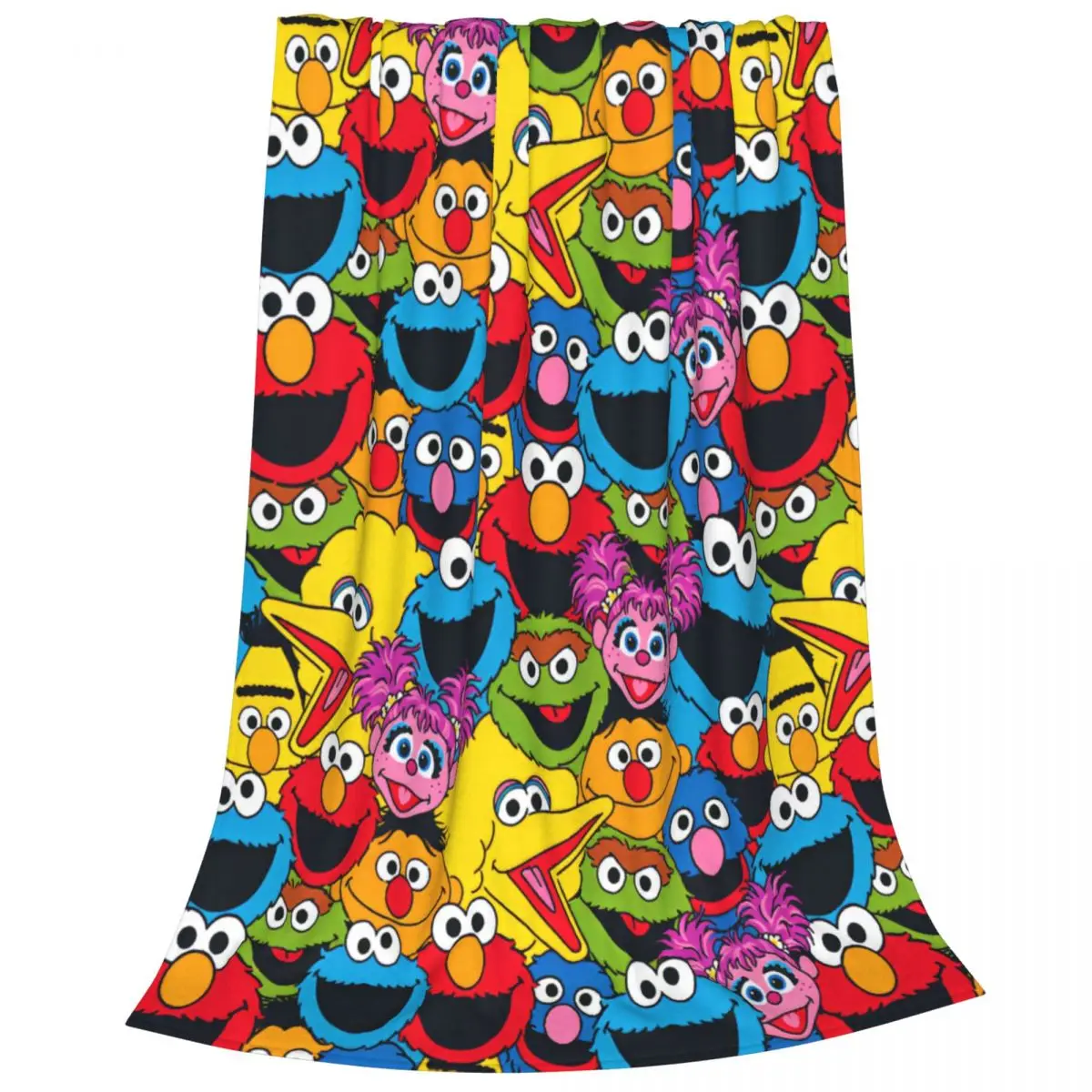 Sesames Streets Cookies Monsters Cartoon Blanket Fleece Spring Breathable Warm Throw Blankets for Bedding Bedroom Bedding Throws