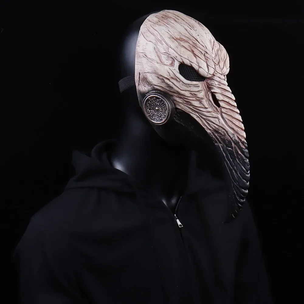 2025 قناع الهالوين de docteur de la pesca Steampunk، كوسبلاي، طويل nez، bec d'oiseau، casque en Latex، mascarade de carnaval