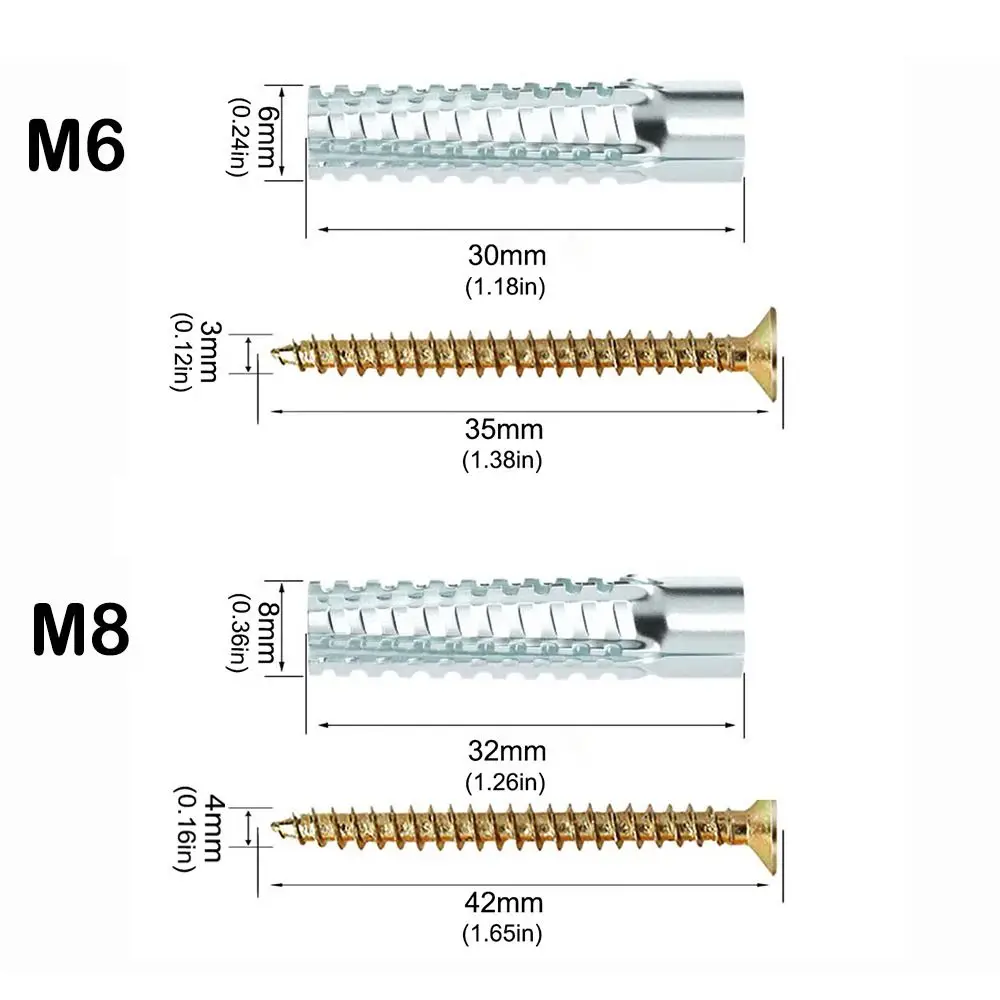 New Self Tapping Metal Expansion Tube Nails Serrated Metal Expansion Screw Wall Screws Concrete Wall