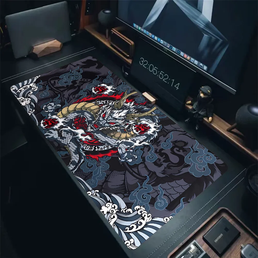 

Japanese Dragon Mat Mousepad Gamer Office Mat Mouse Pad Gaming Room Accessories Desk Art Keyboard Mats