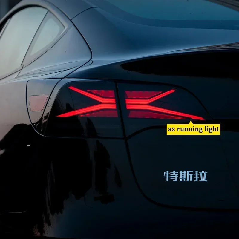 Car LED Taillights For Tesla Model Y Model 3 2016 - 2021 Rear Running Lamp Brake Reverse Turn Signal Waterproof Car Accessories