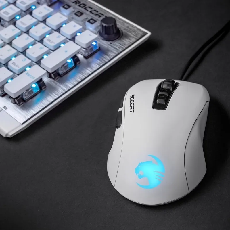 ماوس ألعاب ROCCAT KONE PURE خفيف الوزن إصدار فائق الصغر بتيار مستمر RGB ماوس ألعاب صغير الحجم ماكرو 66 ليوبارد PUBG Esports