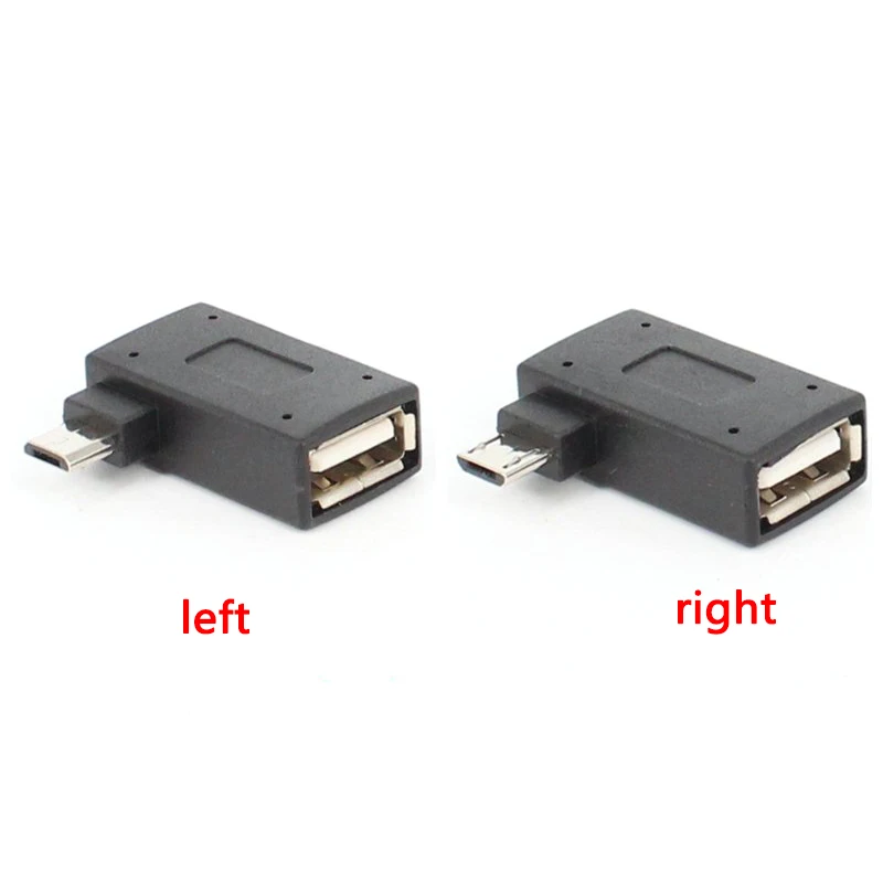 90 Degree Micro USB OTG Adapter for Fire Stick TV Snes mini Classic Nes Mini with Power Supply Left Right Angled