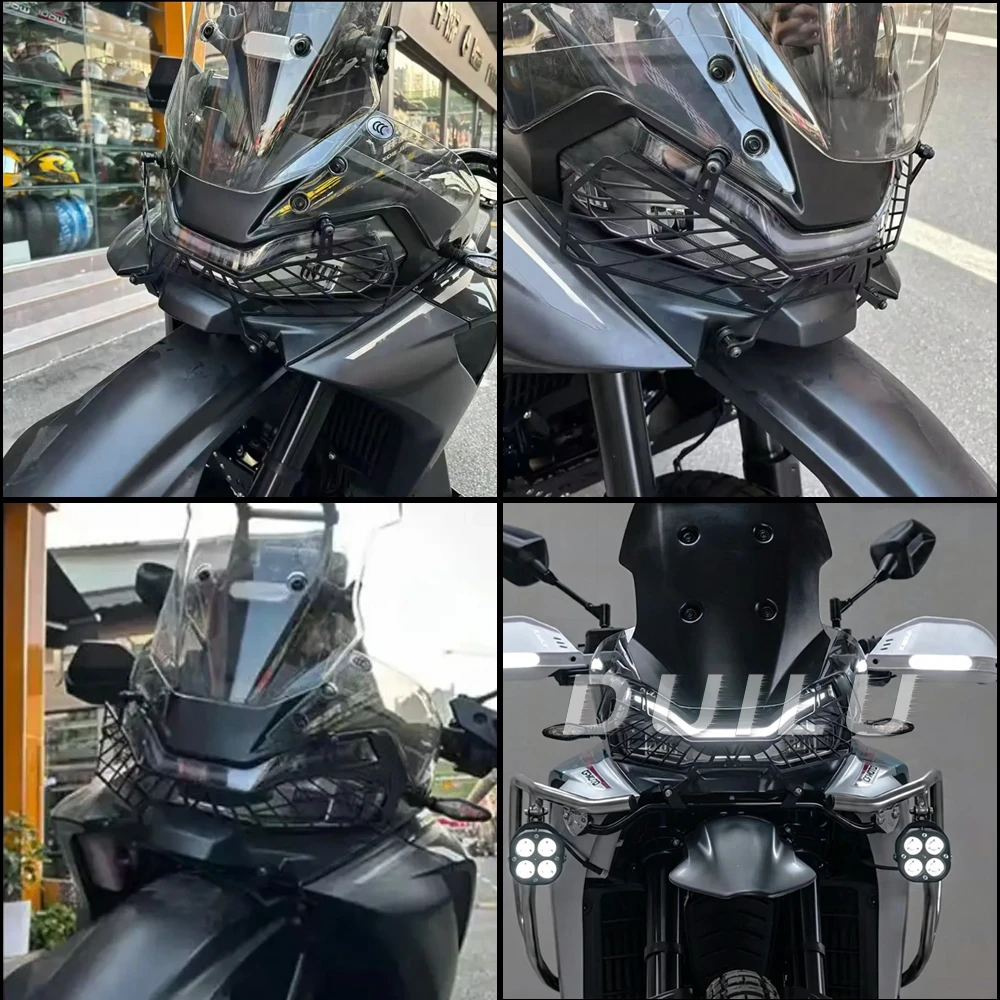 For CFMOTO 800MT-X 800MTX 800MTX otorcycle Front Fairing Headlight Head Light Lamp Protection Grille Guard Cover Mesh Lampshad