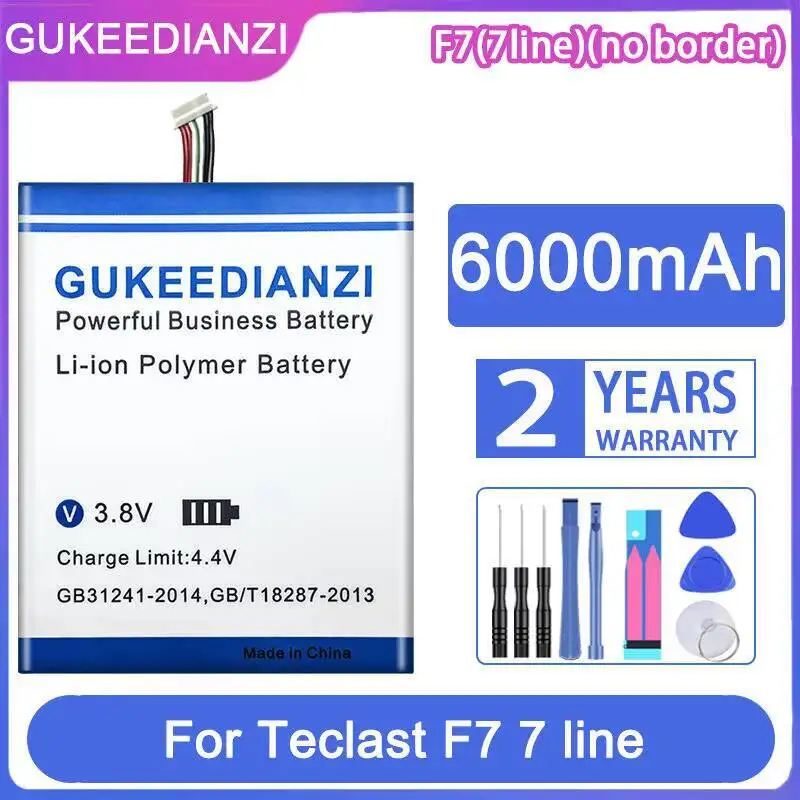 

For Teclast F7 7 Line Without Frame , Cables 6000Mah Premium Replacement High-Capacity Laptop Battery