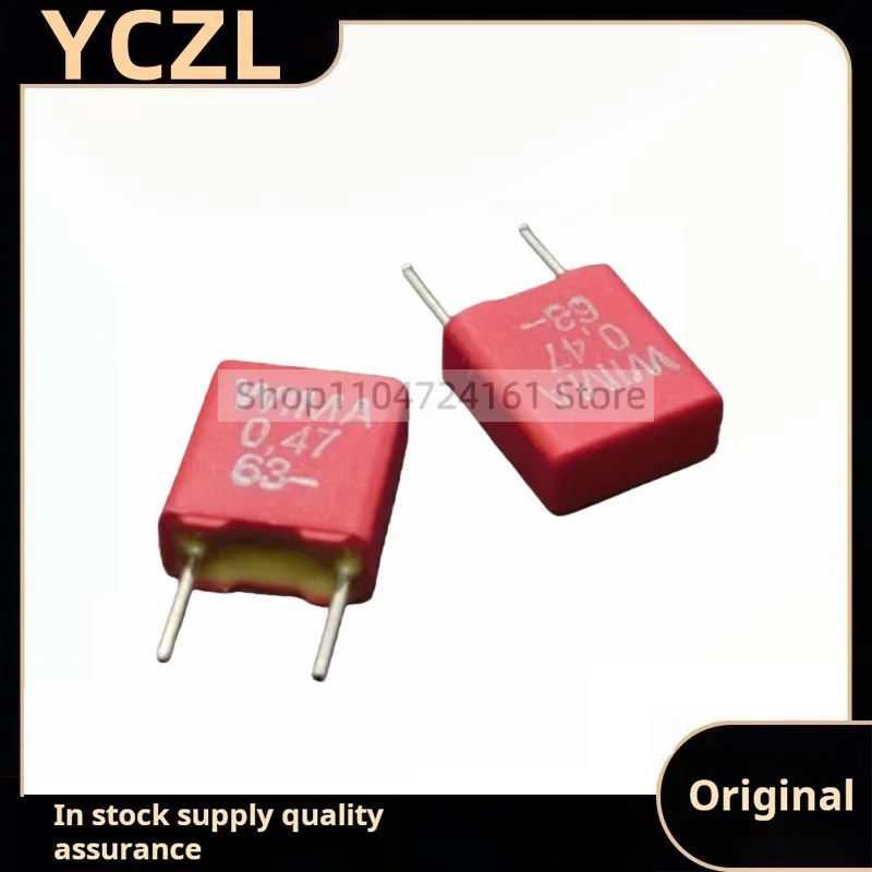 10 قطعة العلامة التجارية الجديدة حقيقية 0.47 فائق التوهج 63 فولت MKS2 فيلم مكثف 474/470nF