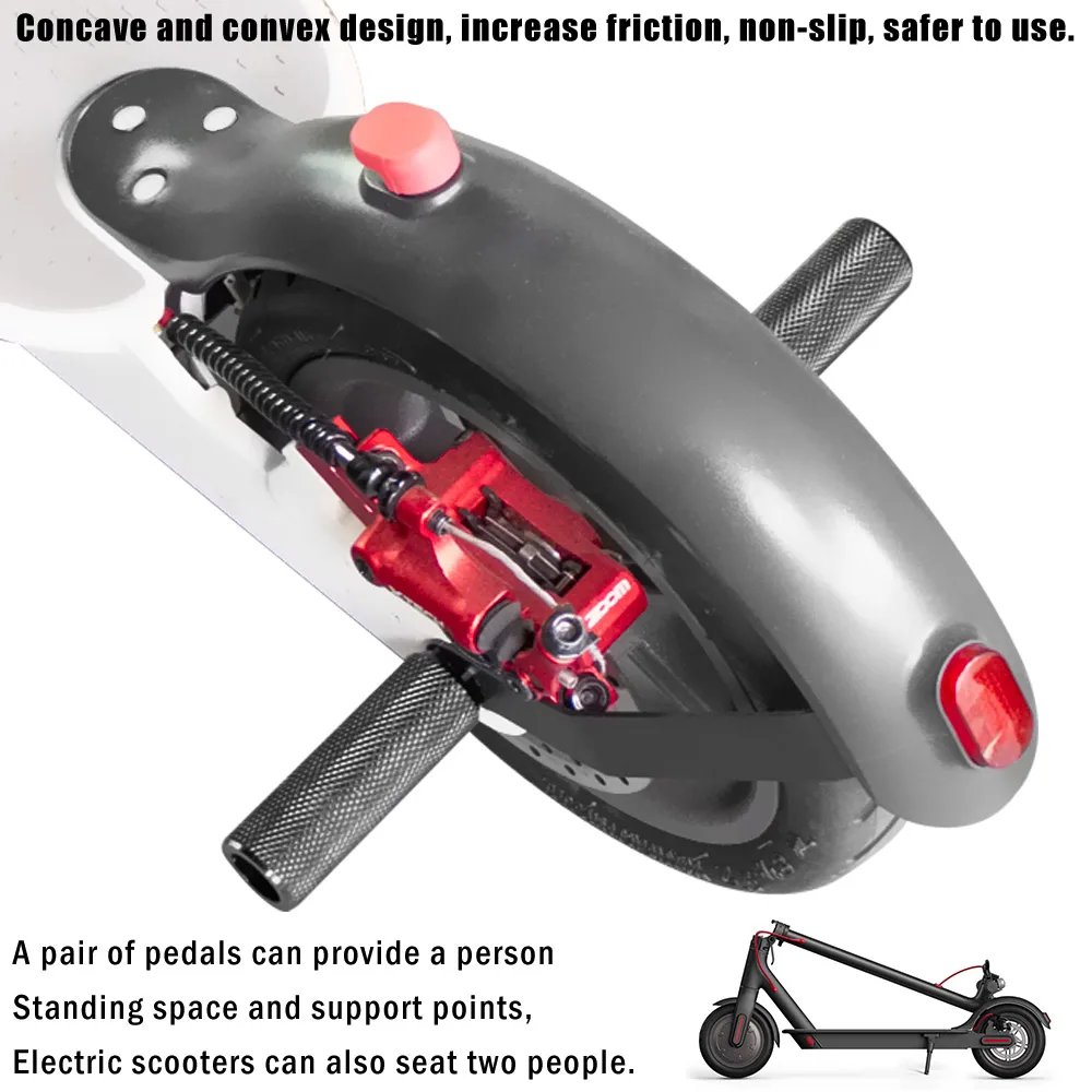 Rear Back Pedal Anti-slip Pedals for Xiaomi M365 1S Pro Pro 2 Electric Scooter Rear Feet Rest Pad Manned Foot Pedal Parts