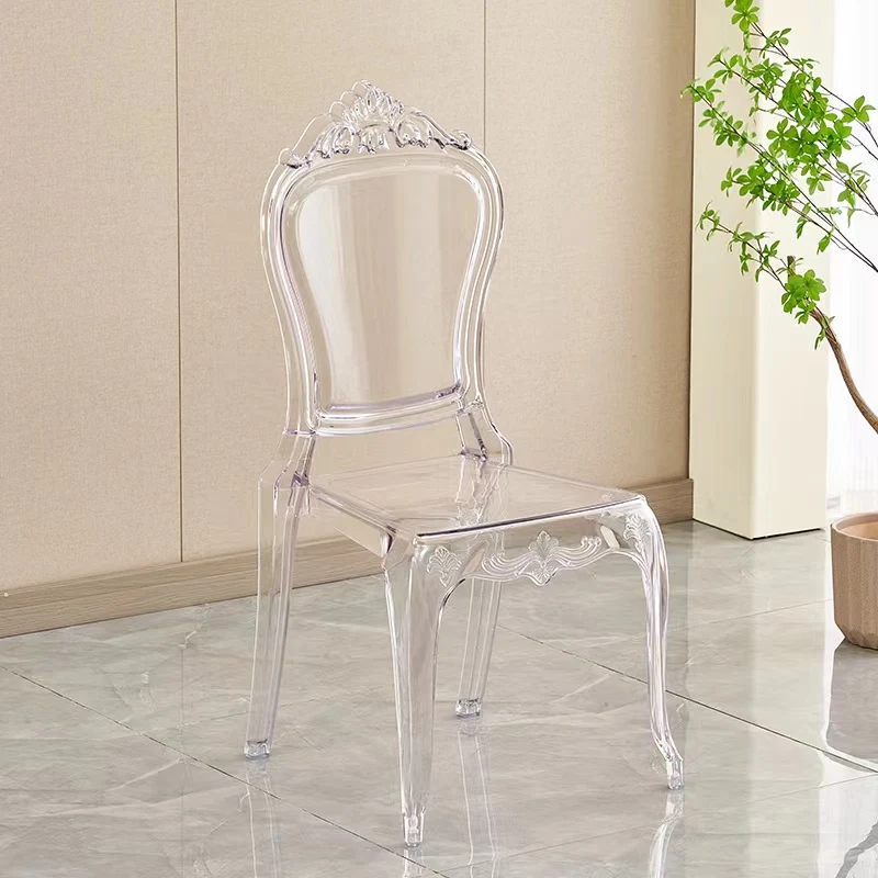 

Plastic Clear Acrylic Chair 8pcs Chivari Party Acrylic Ghost Luxury Wedding Chair Thrown Americana Muebles Balcony Furniture