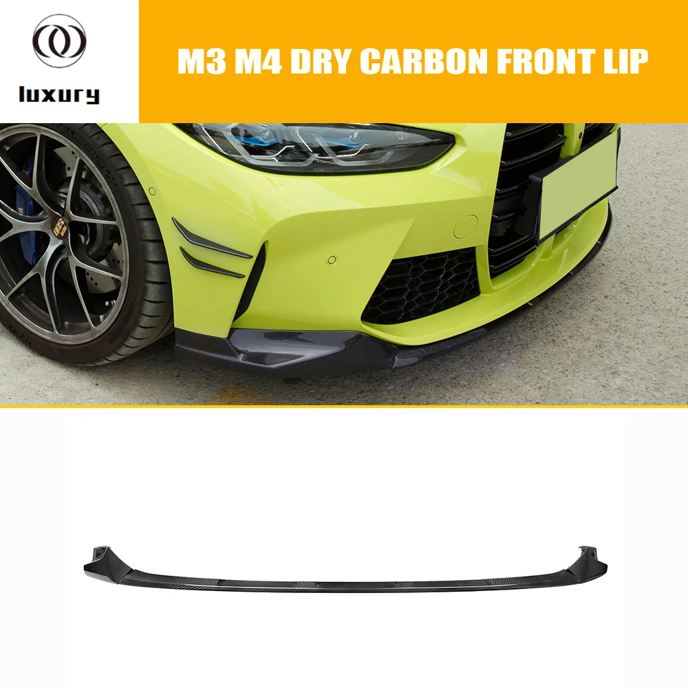 MP Style Dry Carbon Fiber Front Bumper Chin Lip for BMW G80 G81 G82 G83 M3 M4 2020+