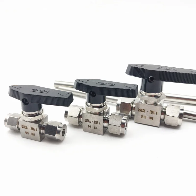 

304 Stainless Steel Card Sleeve Ball Valve 36810121416 Instrument Tube Ball Valve