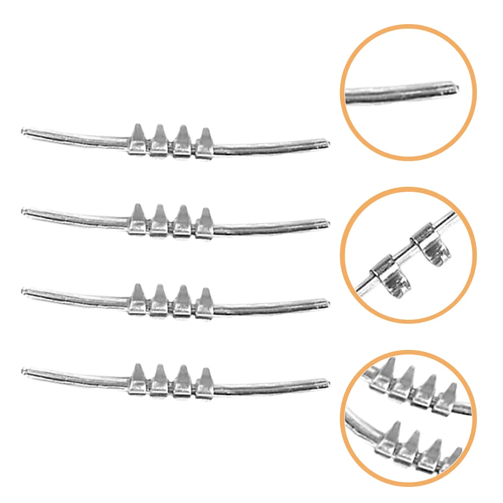 4 Pcs Toe Fixation Tape Tools Nail Straightening Clip Toenail Buckle Repair Carbon Steel Ingrown Men and Women