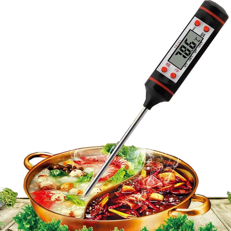 

Kitchen Digital BBQ Food Thermometer Meat Cake Candy Fry Grill Dinning Household Cooking Thermometer