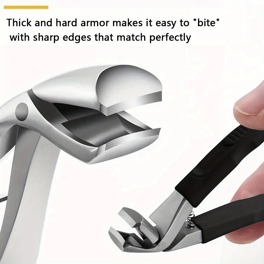 Set tagliaunghie spesso da 5 pezzi: grado podiatra per carichi pesanti, lame in acciaio inossidabile con impugnatura facile da impugnare, adatto all'interno