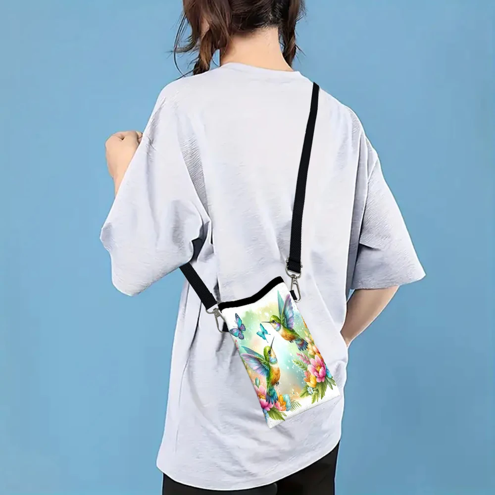 

Vintage Hummingbird Crossbody PhoneBag Adjustable Detachable Strap Designed ForWomen CrossbodyBagShoulder Bag5.27