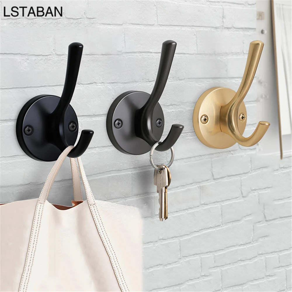 Zinc Alloy Cabinet Wardrobe Clothes Hook Wall-Mounted Coat Hook Kitchen Bathroom Cabinet Robe Hanger Living Room Decoration Hook