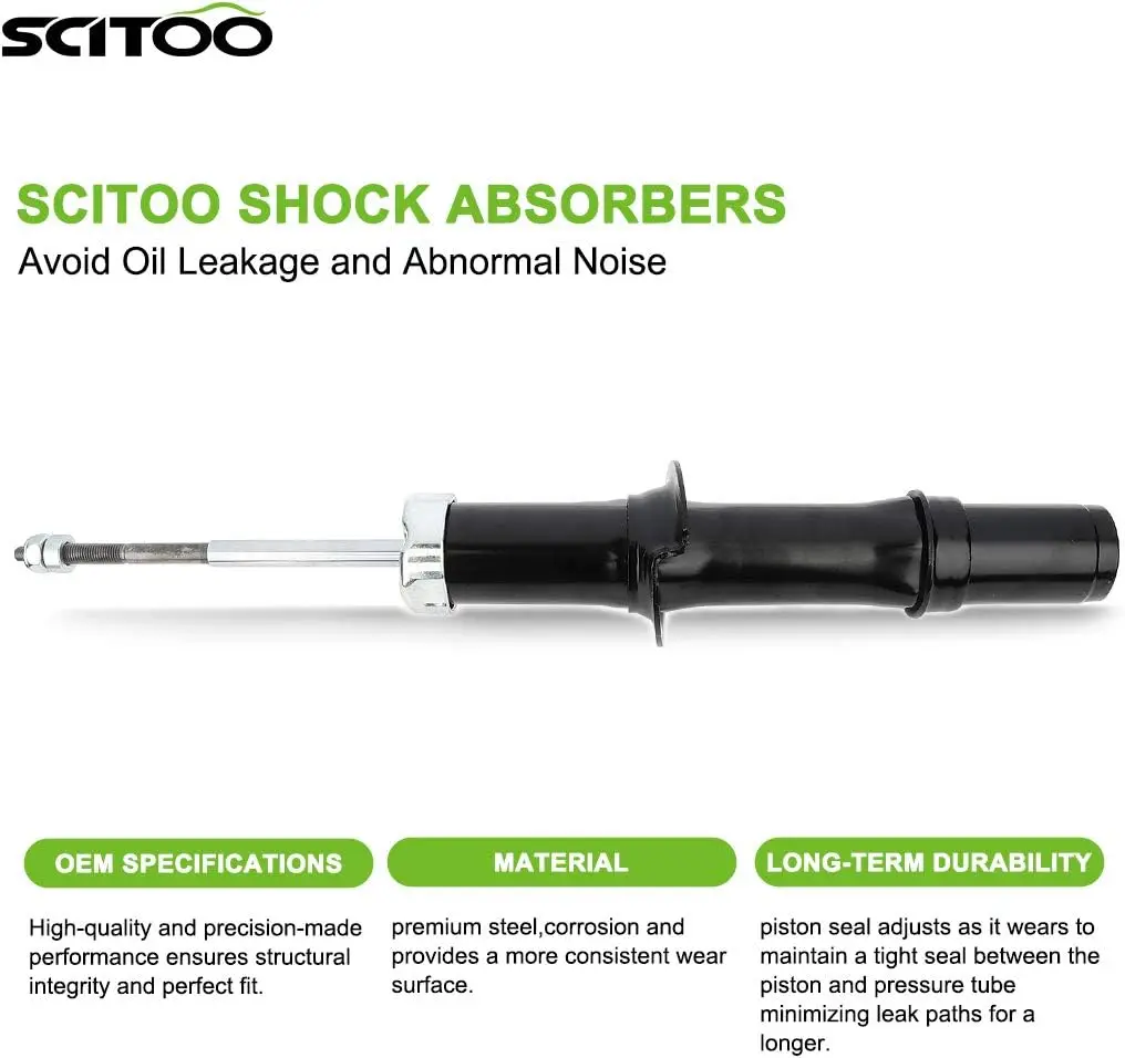 SCITOO Front Shocks Set of 2 for Cirrus, Shocks and Struts Fits 99 00 for Chrysler Cirrus,99 00 03 04 05 06 for Chrysler Sebring